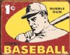 Classic baseball bubble gum tin sign