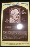 Harold Douglas Harvey (full name)  HOF Plaque Card