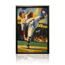 Bob Feller Framed Canvas Art - signed
