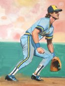 Robin Yount signed giclee by James Fiorentino